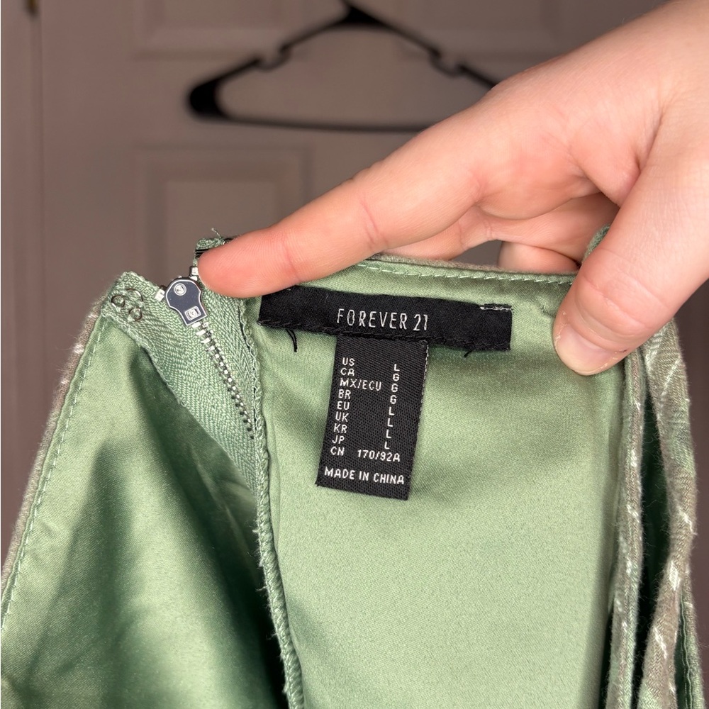Forever 21 Sage Satin Skirt
